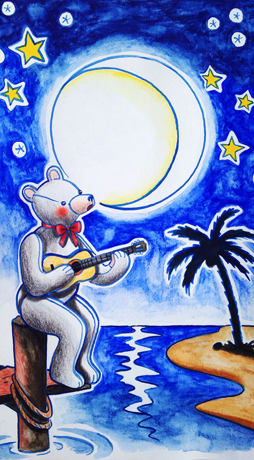 Singing under the moon